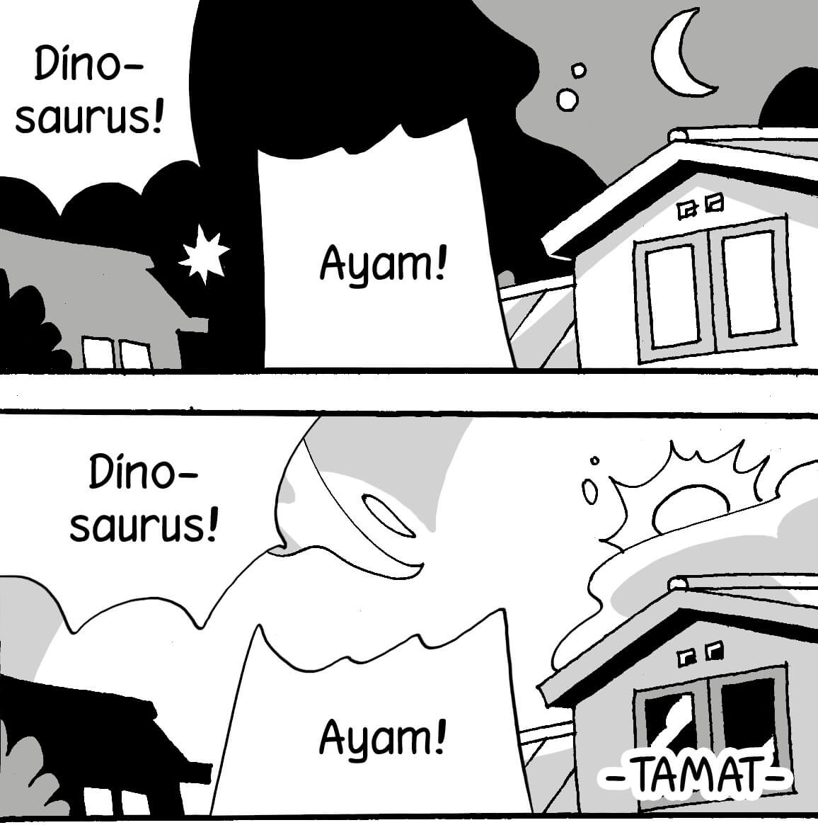Dinosaurus vs ayam 1