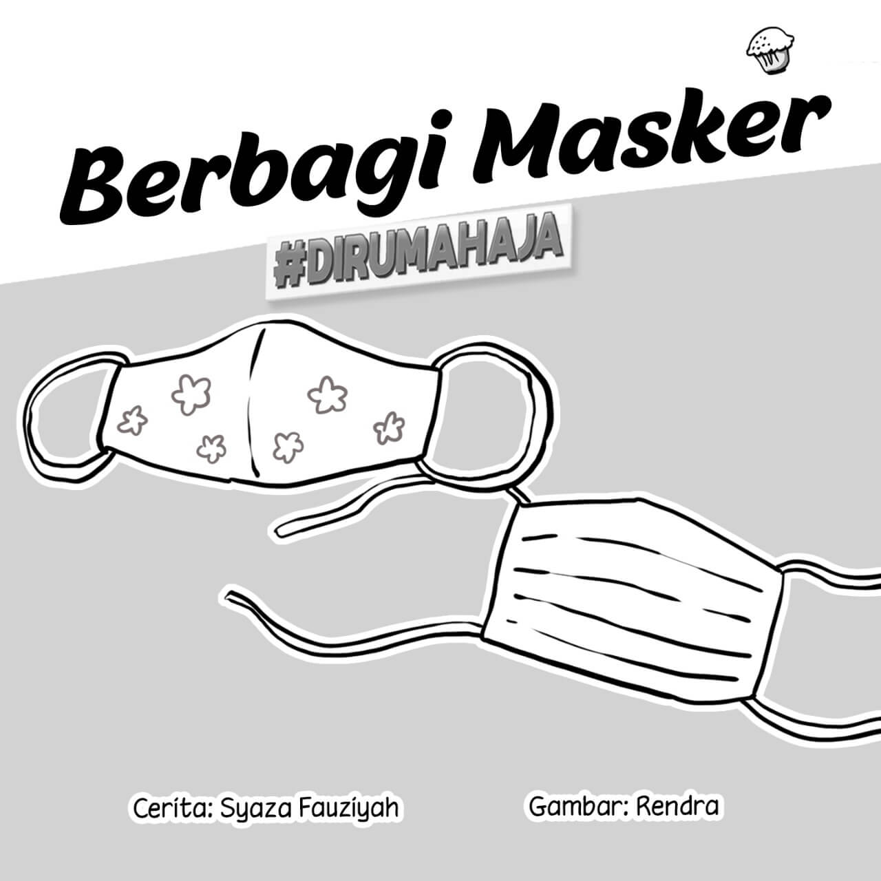 Berbagi Masker Cover BW