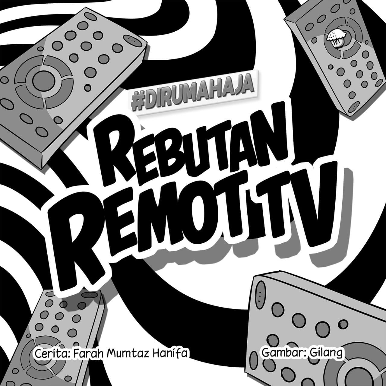 Rebutan Remot TV Cover BW