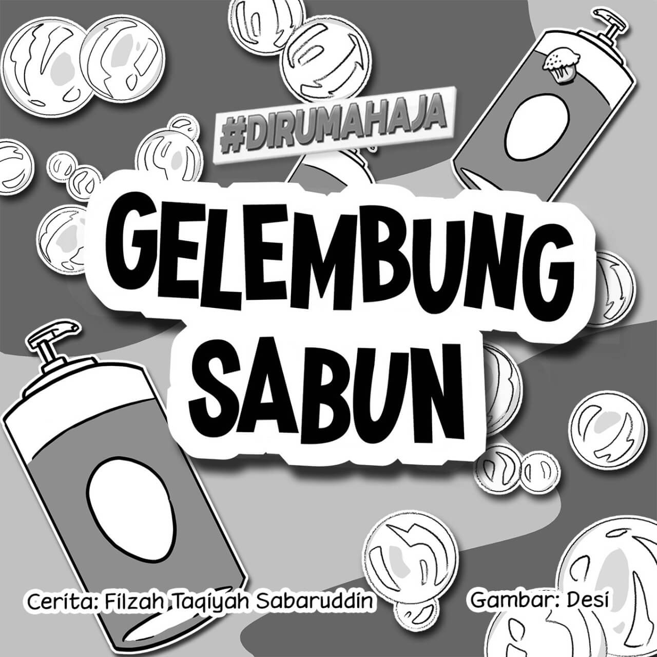 gelembung sabun cover bw