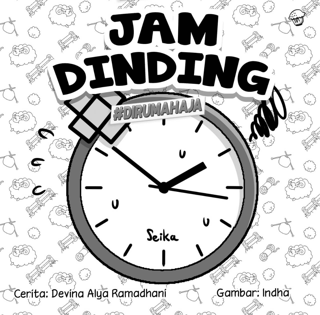 Jam Dinding Cover bw