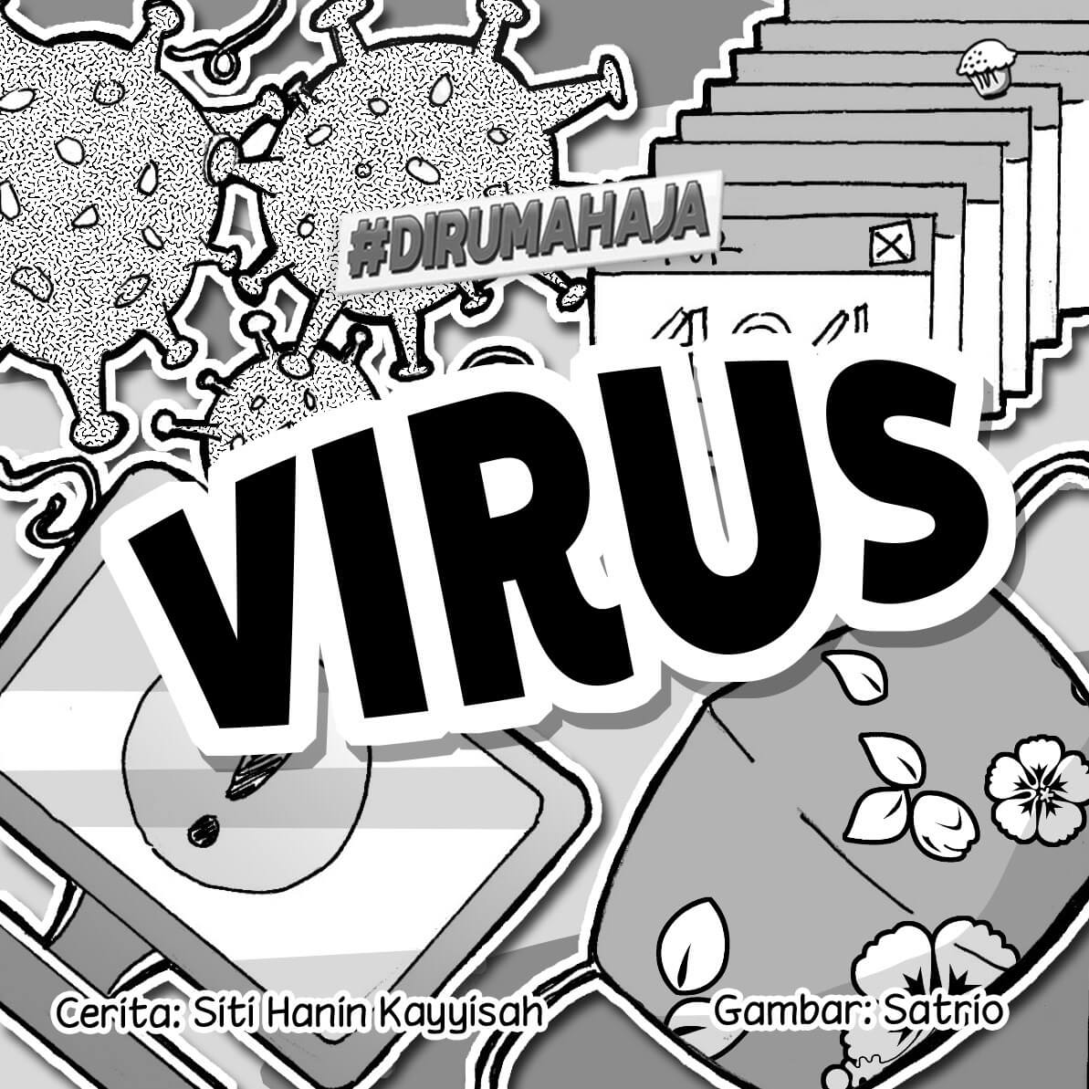 virus cover bw