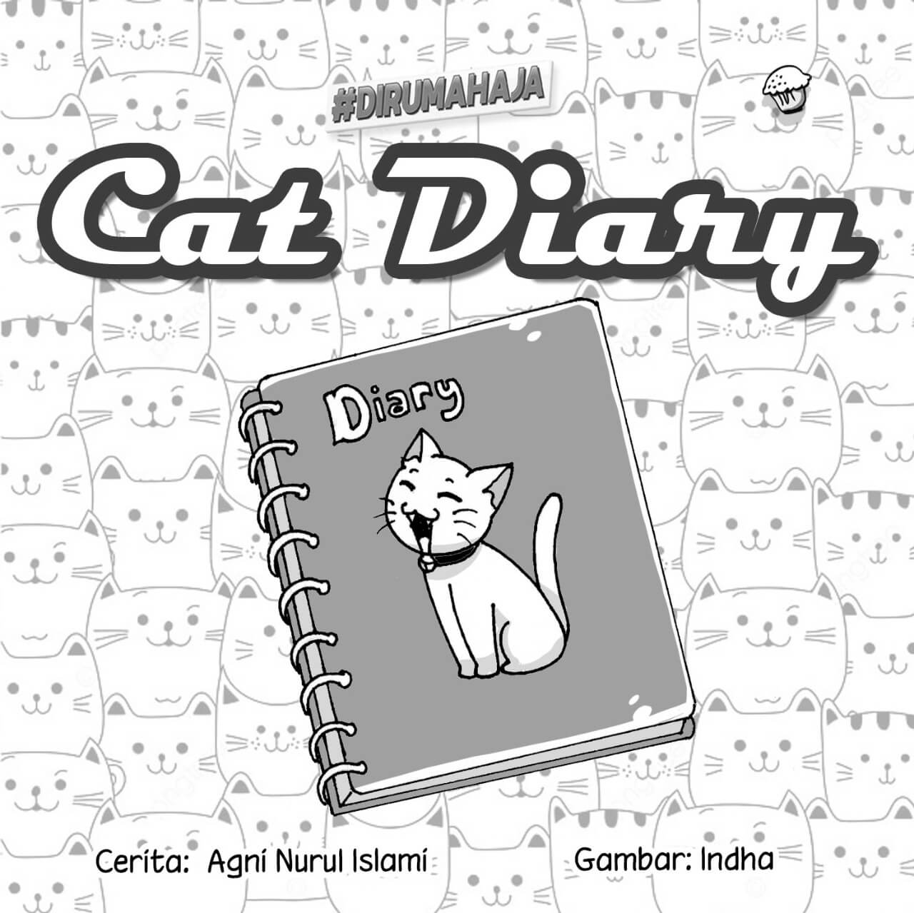 cat diary cover bw