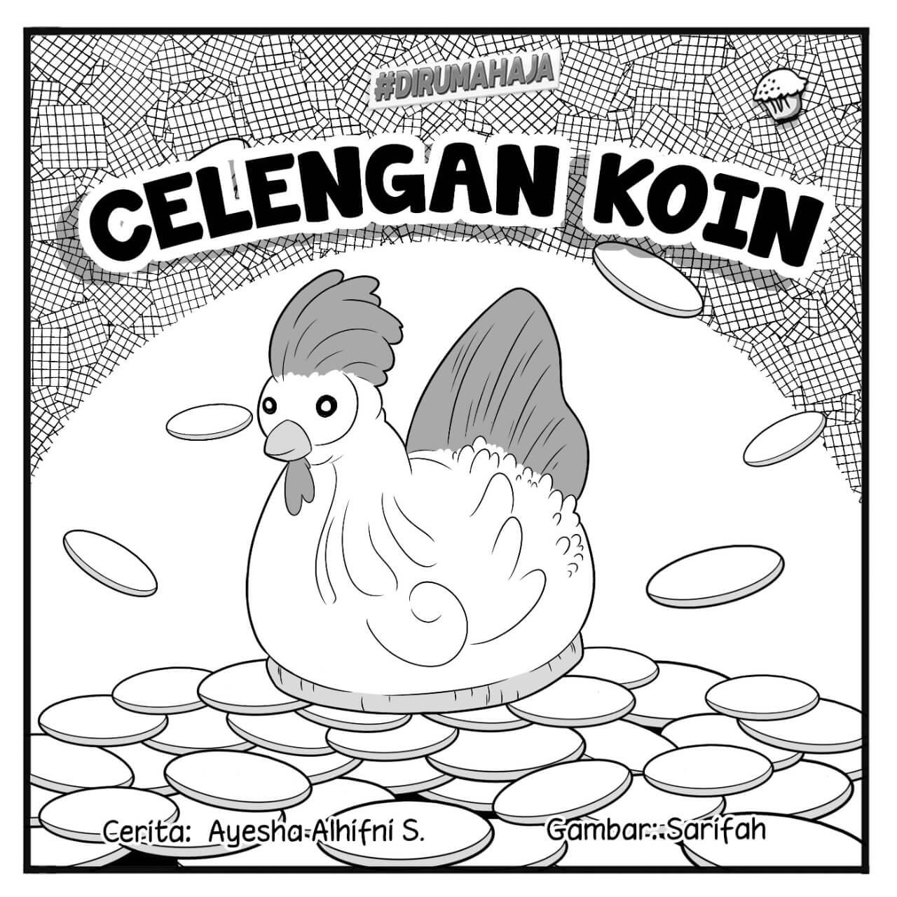 celengan koin cover bw