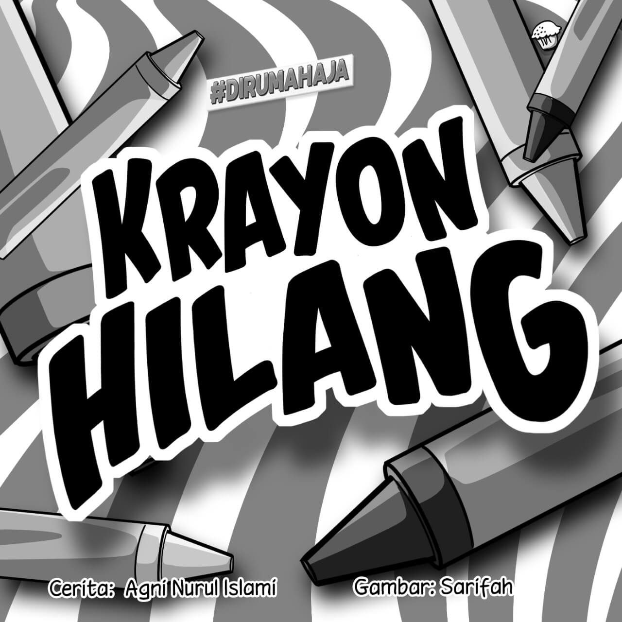 krayon hilang cover bw