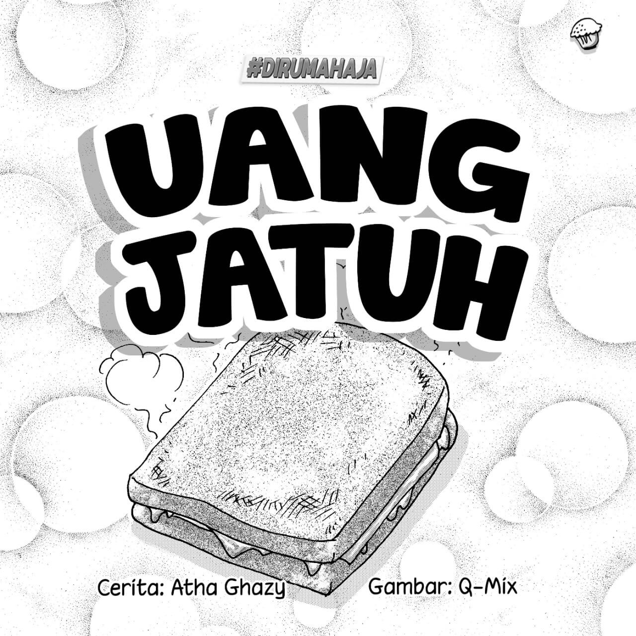 uang jatuh cover bw