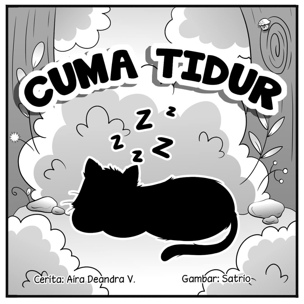 cuma tidur cover bw