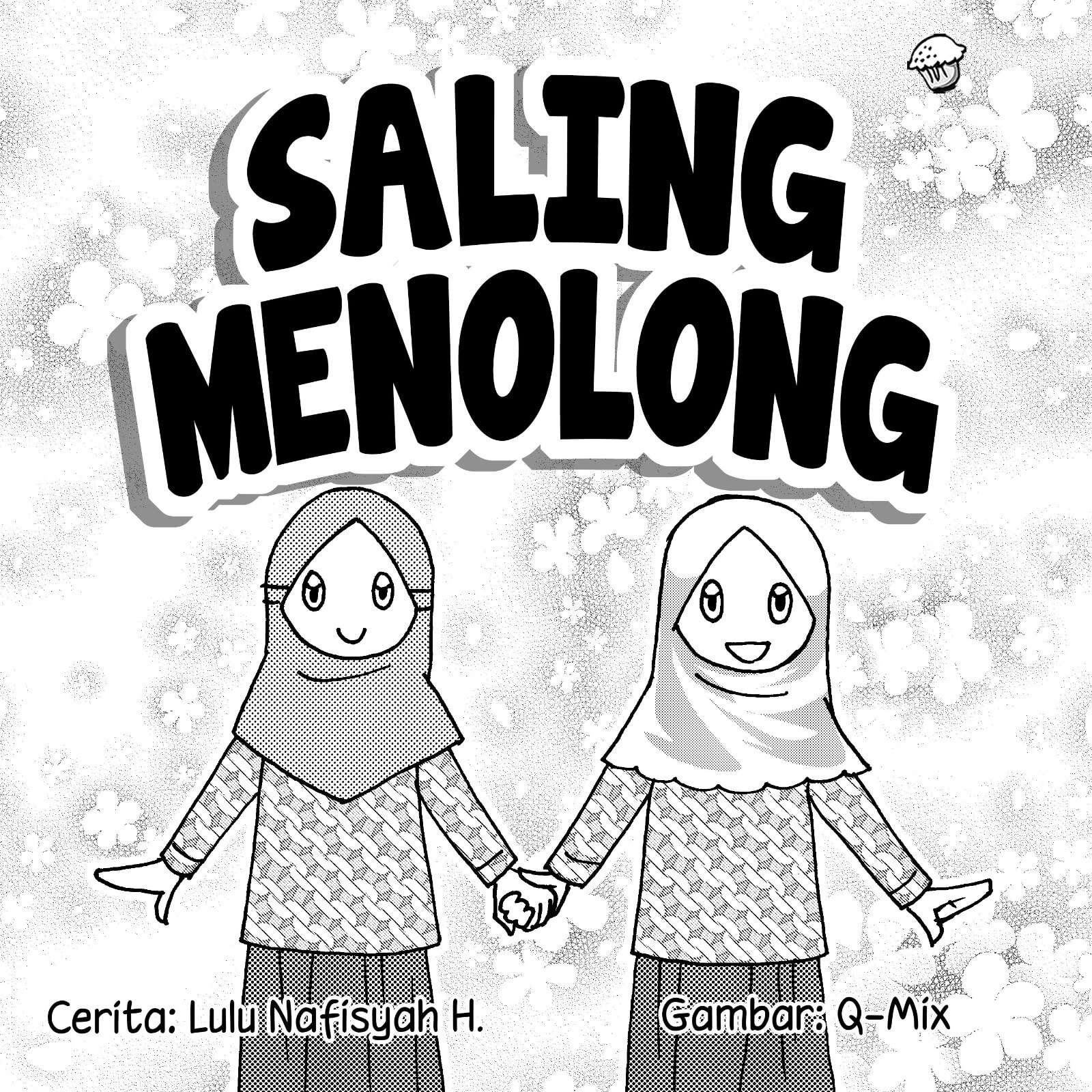 saling menolong cover bw