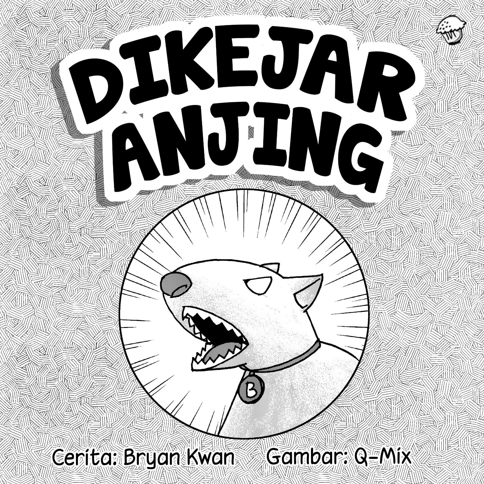 dikejar anjing cover bw