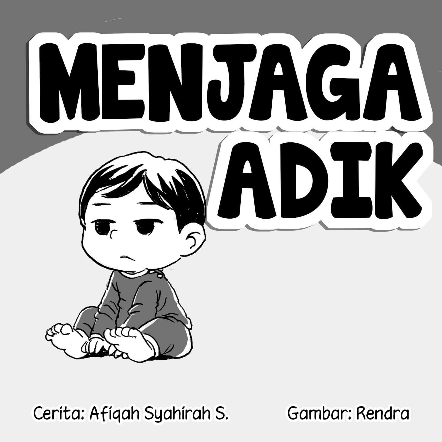 Menjaga Adik cover bw